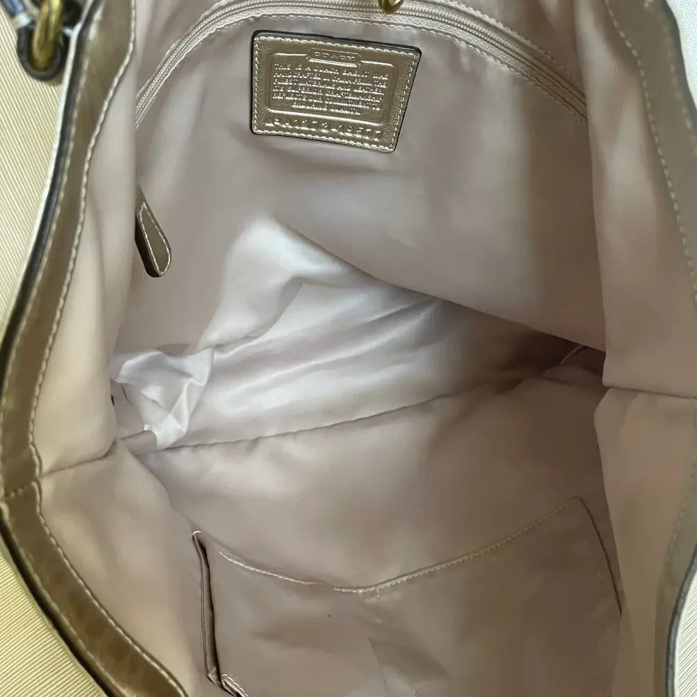 Rare Coach Audrey Sunburst Sequin Tote 19577 Limited Edition Metallic Gold Y2K